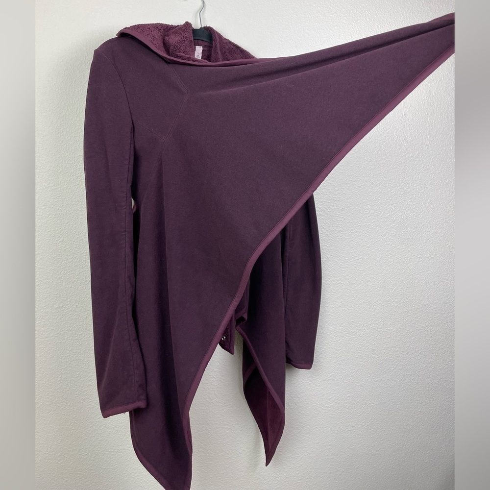 Lululemon Women's 10 Presence Of Mind Jacket Bordeaux Drama Drape Fleece Lined - Picture 5 of 16